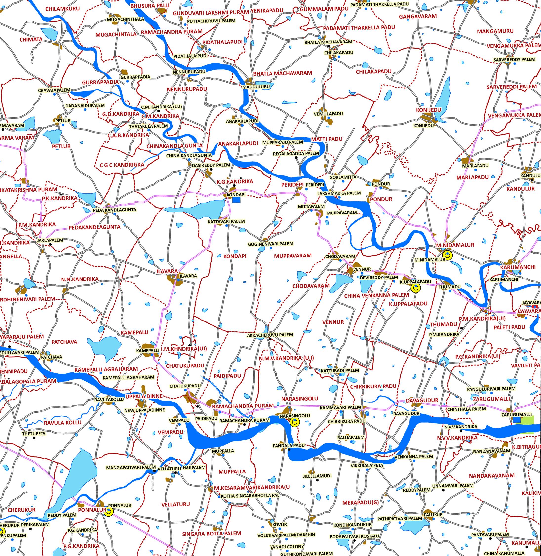 Storm surge inundation map for cyclone with wind speed